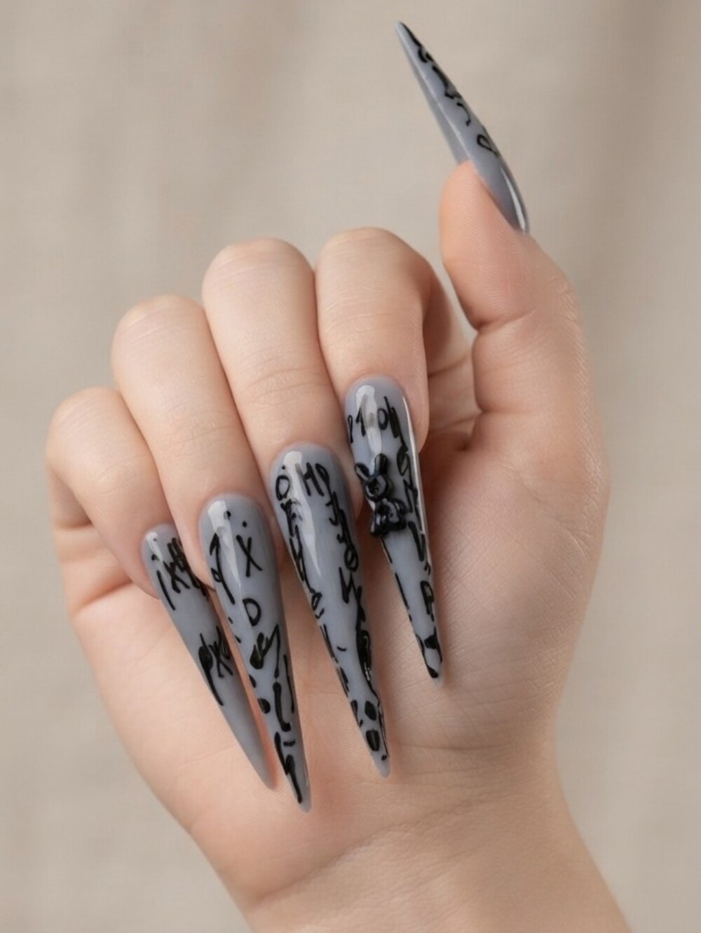 Press-On Nails Set - White Cream Elegant Finish